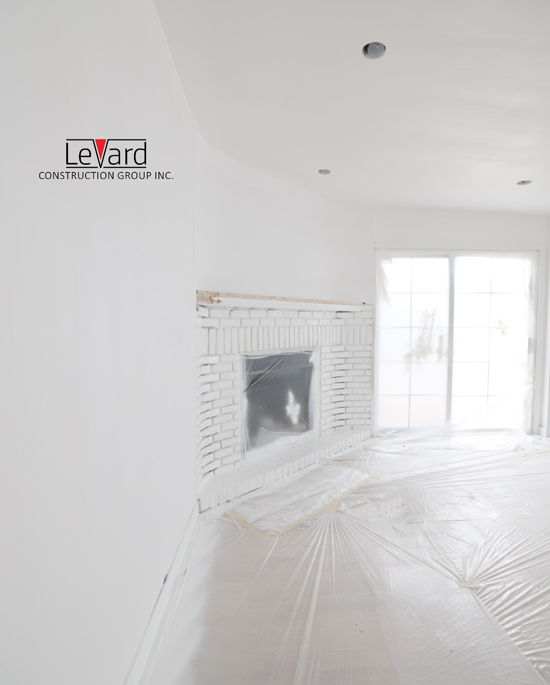 White fireplace